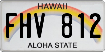 HI license plate FHV812