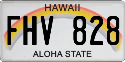 HI license plate FHV828