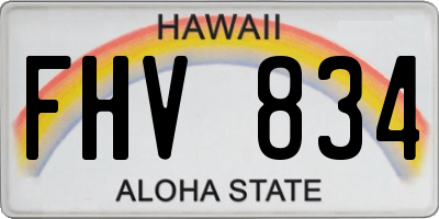HI license plate FHV834