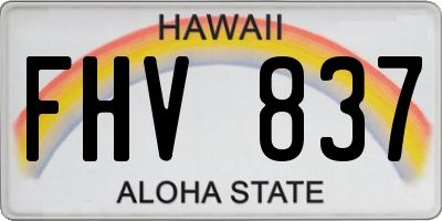 HI license plate FHV837