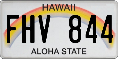 HI license plate FHV844