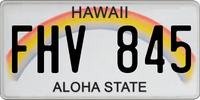 HI license plate FHV845
