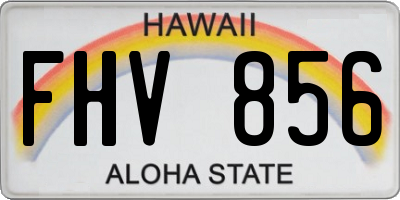HI license plate FHV856
