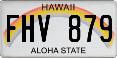 HI license plate FHV879