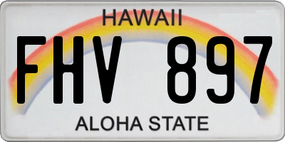 HI license plate FHV897