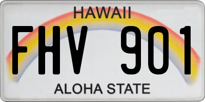 HI license plate FHV901
