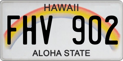 HI license plate FHV902
