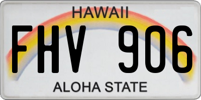 HI license plate FHV906