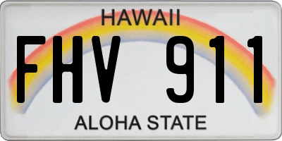 HI license plate FHV911
