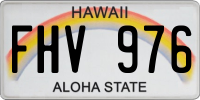 HI license plate FHV976