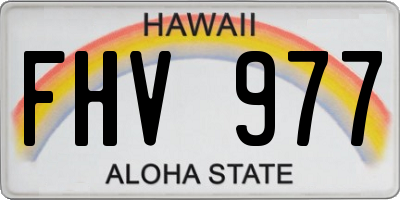 HI license plate FHV977