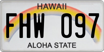 HI license plate FHW097