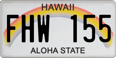HI license plate FHW155