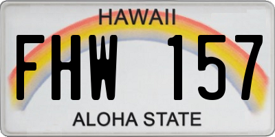 HI license plate FHW157