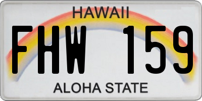 HI license plate FHW159