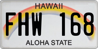 HI license plate FHW168