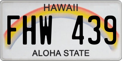 HI license plate FHW439