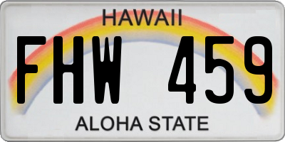 HI license plate FHW459