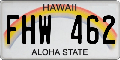 HI license plate FHW462