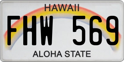 HI license plate FHW569