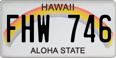HI license plate FHW746