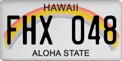 HI license plate FHX048