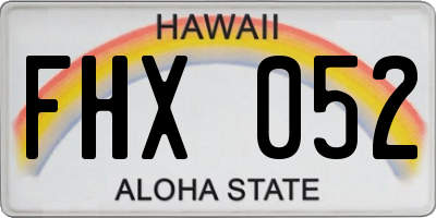 HI license plate FHX052