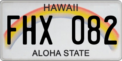 HI license plate FHX082