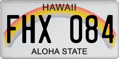 HI license plate FHX084