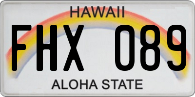 HI license plate FHX089