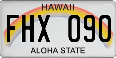 HI license plate FHX090