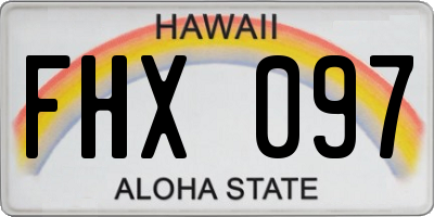 HI license plate FHX097
