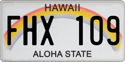 HI license plate FHX109