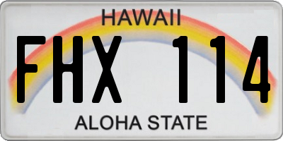 HI license plate FHX114