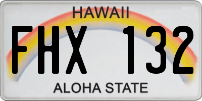 HI license plate FHX132
