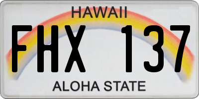 HI license plate FHX137