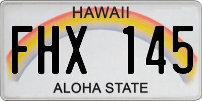 HI license plate FHX145
