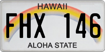 HI license plate FHX146
