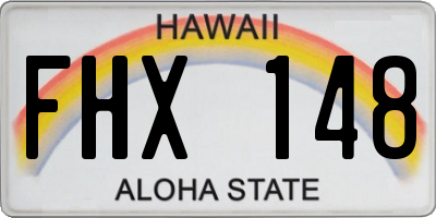 HI license plate FHX148