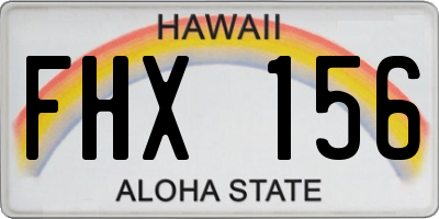 HI license plate FHX156