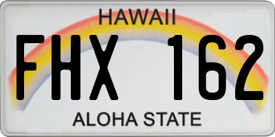 HI license plate FHX162