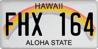 HI license plate FHX164