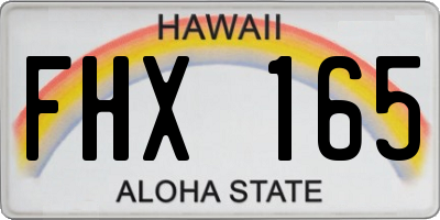 HI license plate FHX165