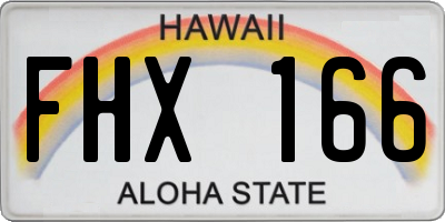 HI license plate FHX166