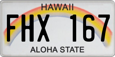 HI license plate FHX167