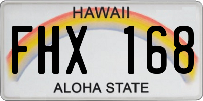 HI license plate FHX168