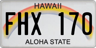 HI license plate FHX170