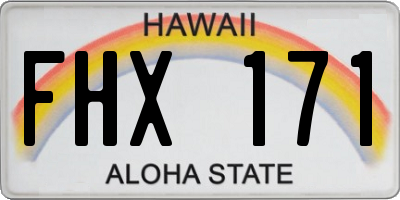 HI license plate FHX171