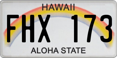 HI license plate FHX173