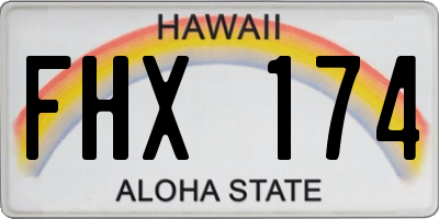 HI license plate FHX174